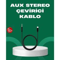 Lightning To 3.5mm Aux Ses Dönüştürücü Kablo 1 Metre Stereo Uyumlu