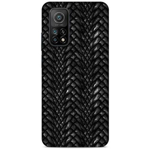 Xiaomi Mi 10T 5G Kılıf Dragons (2) Kabı Ejderha Deri Siyah