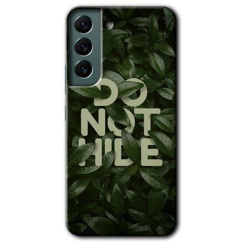 MRCİLETİSİM Samsung Galaxy S22 Kılıf HD Desen Baskılı Arka Kapak + Temperli Cam - Do Not Hide