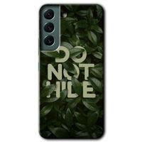 MRCİLETİSİM Samsung Galaxy S22 Kılıf HD Desen Baskılı Arka Kapak + Temperli Cam - Do Not Hide