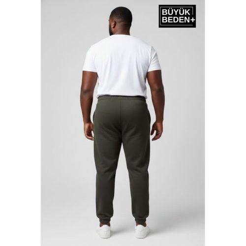 Erkek Büyük Beden BROOKLYN Baskılı Paça Lastikli Rahat Kesim Jogger İnce Eşofman Altı SPR26BEA951-2