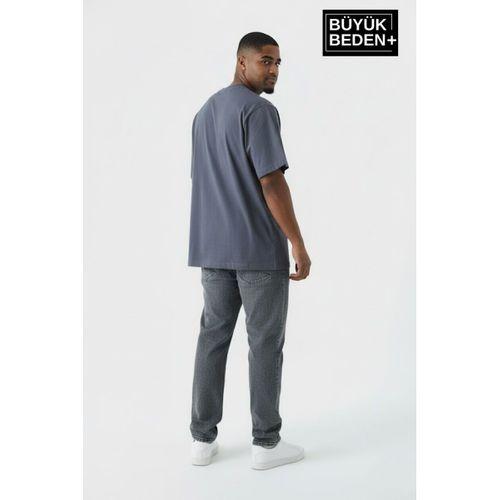 Büyük Beden Erkek Basic Tişört – Pamuklu Düz T-Shirt 3XL-6XL SPR26BTS10