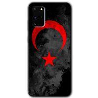 Samsung Galaxy S20 Plus HD Baskılı Kılıf + 9D Tam Ekran Koruyucu - Black Ayyıldız