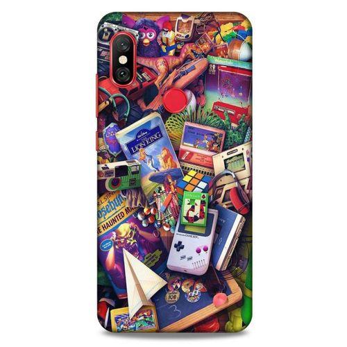Retro (34) Desen Slim Armor Kılıf Renkli Xiaomi Redmi Note 6 Pro Kılıf