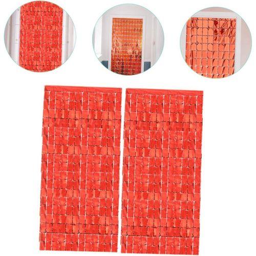 Ekstra Metalize Kırmızı Disko Kapı Perdesi