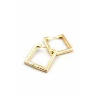 Kare Halka Küpe - Altın