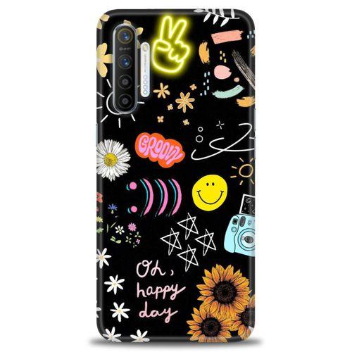 Realme XT Kılıf HD Baskılı Kılıf - Happy Day + Tam Ekran Koruyucu