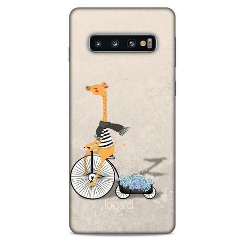 Samsung Galaxy S10 Kılıf FunnyMaX (17) Tasarım Kılıf Bej Zürafa