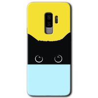Potkal Hediye Fabrikası Samsung Galaxy S9 Plus Kılıf HD Desen Baskılı Arka Kapak - Kara-Kedi