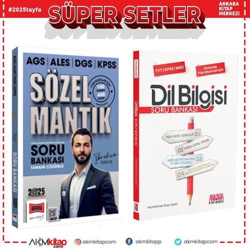 Yargı Yayınları 2025 AGS ALES DGS KPSS Sözel Mantık ve AKM Dil Bilgisi Soru Bankası Seti 2 Kitap