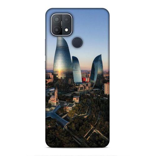 Oppo A15s Uyumlu Kılıf Azarbaijan (32) Soft Silikon Kılıf Azerbaycan Kuleleri