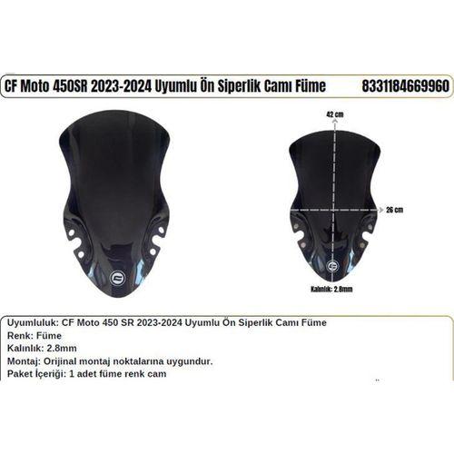 CF Moto 450SR FÜME (2023-24) Siperlik Camı
