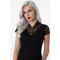 B641 Şahinler Düğmeli Dantelli Bluz