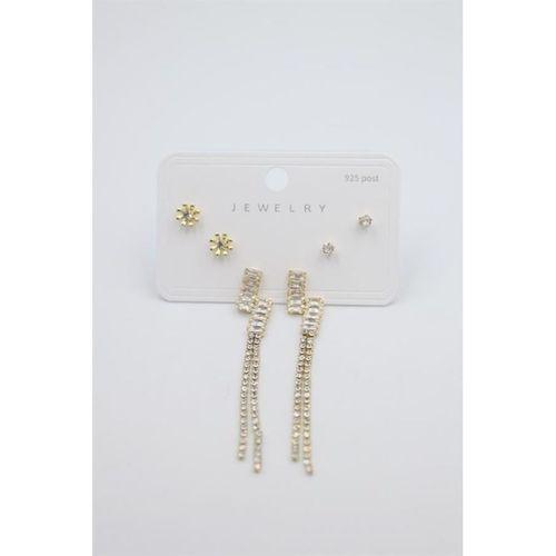 Çoklu Set Küpe - Altın