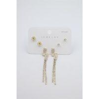 Çoklu Set Küpe - Altın