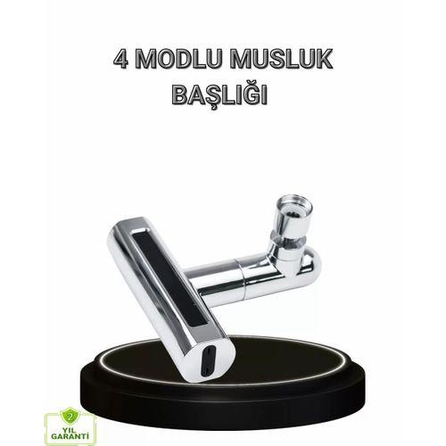 4 Fonksiyonlu Musluk Başlığı 360 Derece Dönebilen Ve Su Tasarruflu