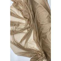 Yağmur Damlası Simli Abiye Elbise Şallık Tül Kumaş Açık Gold 28-A