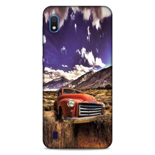 Lopard Samsung Galaxy A10 Uyumlu Kılıf PickUpX (28) Arka Kapak Kırmızı Antika