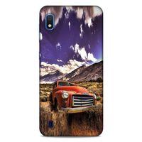 Lopard Samsung Galaxy A10 Uyumlu Kılıf PickUpX (28) Arka Kapak Kırmızı Antika