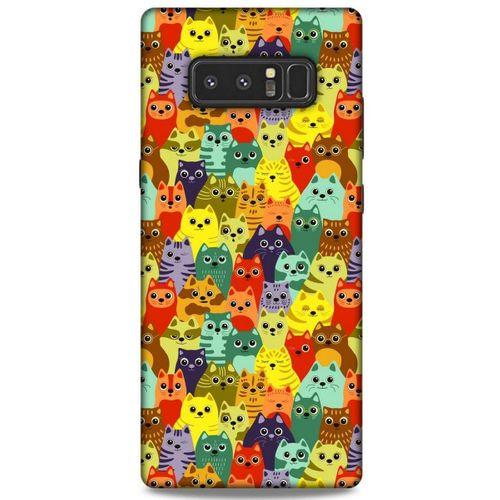 Lopard Samsung Galaxy Note 8 Uyumlu Kılıf Kediler (38) Neo Hybrid Kılıf Mor