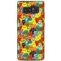 Lopard Samsung Galaxy Note 8 Uyumlu Kılıf Kediler (38) Neo Hybrid Kılıf Mor