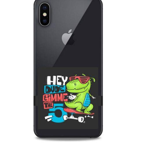 Zoologix (57) Apple iPhone XS Max Şeffaf Kılıf Silikon Desenli