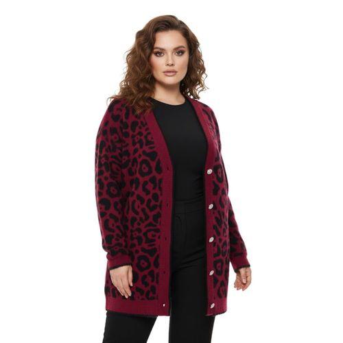 Kadın Leopar Desen Hırka 101002 BGL-ST04079