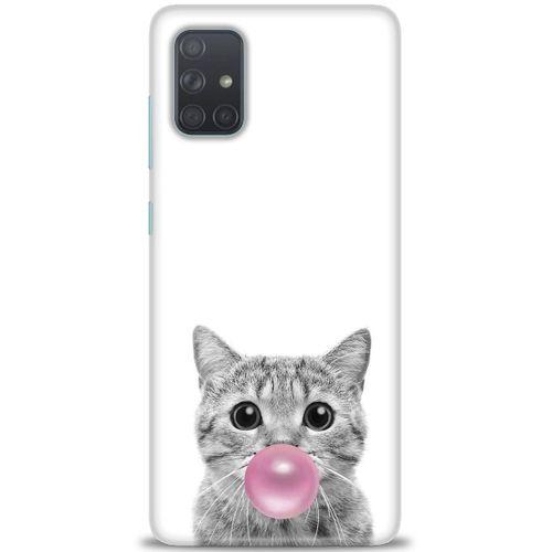 Samsung Galaxy A51 Kılıf HD Baskılı Kılıf - Cat + Tam Ekran Koruyucu