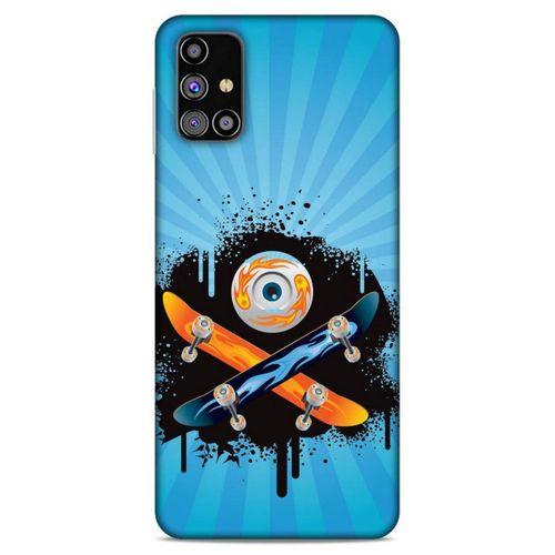 Lopard Samsung Galaxy M31s Uyumlu Kılıf Tattoo's (13) Silikon Kap Snowboard