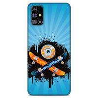 Lopard Samsung Galaxy M31s Uyumlu Kılıf Tattoo's (13) Silikon Kap Snowboard