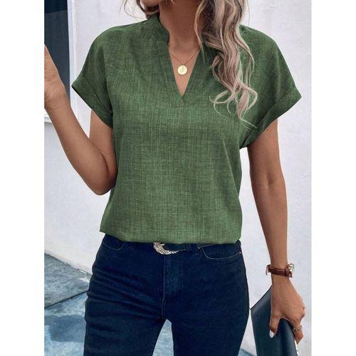 Kadın Kısa Kollu Hakim Yaka Sofya Bluz
