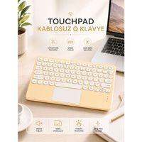 Android Ve İos Uyumlu Bluetooth Klavye Touchpad Slim Kablosuz Wifi Q Klavye