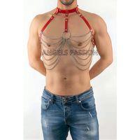 Zincirli Erkek Deri Göğüs Harness, Zincirli Erkek Harness - Brfm74-k1