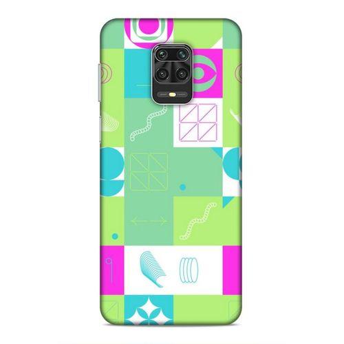 Xiaomi Redmi Note 9S Uyumlu Kılıf Insomnia (30) Silicone Case Pembe Yeşil