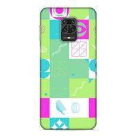 Xiaomi Redmi Note 9S Uyumlu Kılıf Insomnia (30) Silicone Case Pembe Yeşil