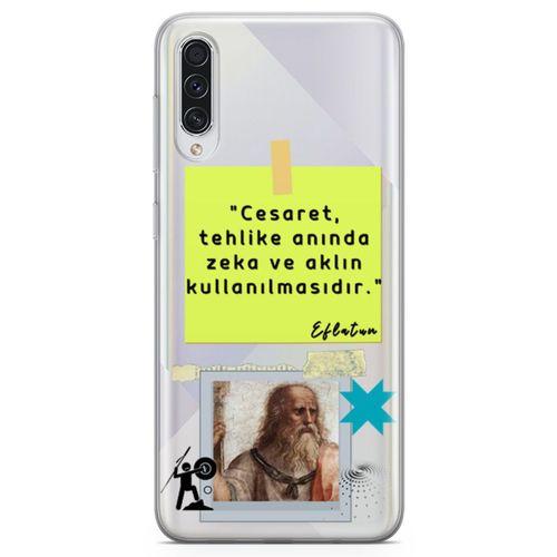 Samsung Galaxy A30s Kılıf Caps Eflatun Arka Kapak Koruma Desenli Full Koruyucu