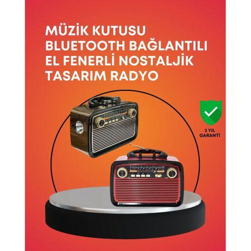 Nostaljik Radyo Görünümlü Bluetooth Hoparlör – Fm/am Yayın, Kablosuz Bağlantı, Şarj Edilebilir