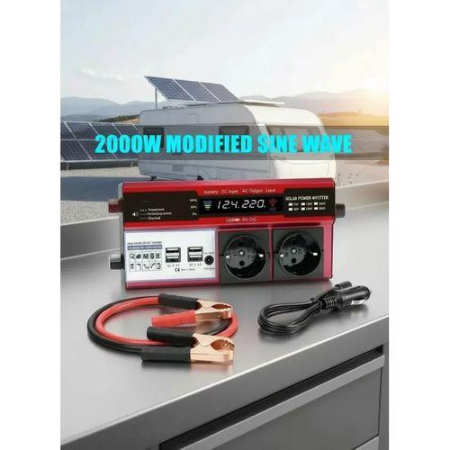 12v 2000w Modifiye Sinüs İnverter Araç Ve Güneş Enerjisi Uyumlu, Çift Usb, Çift Priz Ve Çakmaklık Epilons