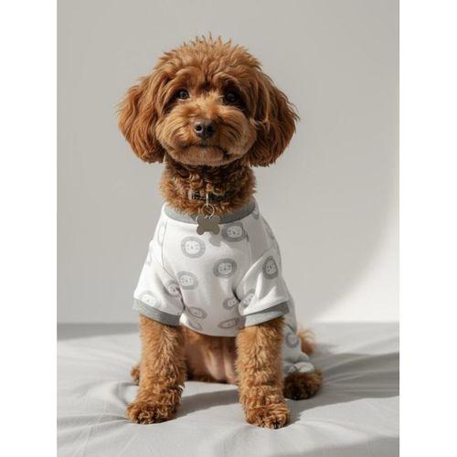 Soft Lion Köpek Tulumu | Pamuklu Penye Köpek Pijaması | Küçük Irklar İçin | Tüy Dökülmesini Azaltır