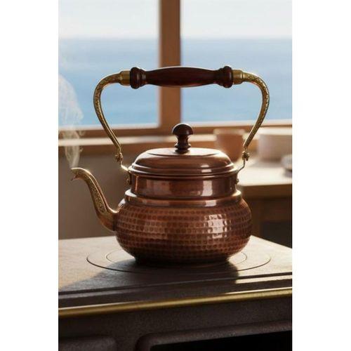 Turna Bakır İtalyan Demlik El Dövme Oksit Turna1961-3