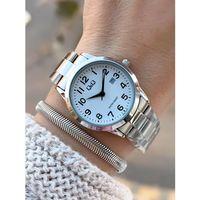 Q&Q Çelik Kordon 2 Yıl Garantili 3 Atm Suya Dayanıklı Kol Saati+Bileklik Hediyeli QQ.1004.A2