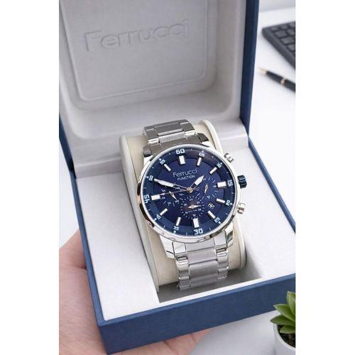 Ferrucci İç Fonksiyonları Aktif 30 Mt Suya Dayanıklı Çelik Kordonlu Erkek Kol Saati EFR.13299.M1