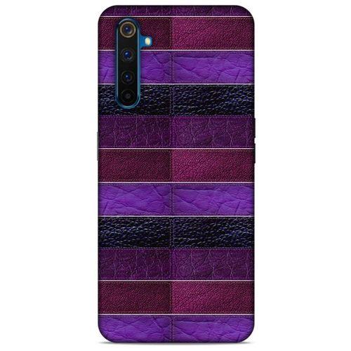 Oppo Realme 6 Pro Kılıf Patchwork (14) Lansman Kılıf Mor Bordo