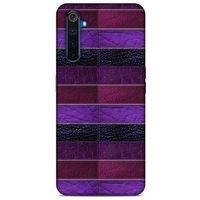 Oppo Realme 6 Pro Kılıf Patchwork (14) Lansman Kılıf Mor Bordo