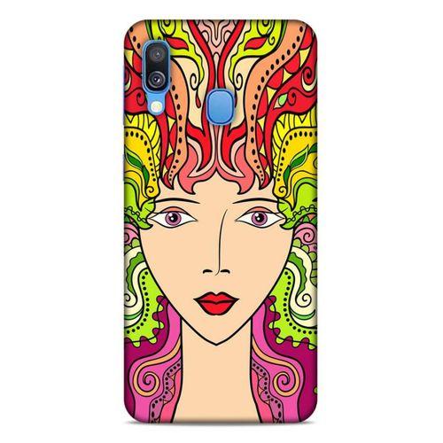 Lopard Samsung Galaxy A40 Uyumlu Kılıf Sürreal Yüzler ♀ (42) Rugged Armor Kılıf Desenli