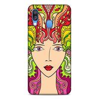 Lopard Samsung Galaxy A40 Uyumlu Kılıf Sürreal Yüzler ♀ (42) Rugged Armor Kılıf Desenli