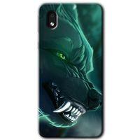 Samsung Galaxy A01 Core Kılıf Baskılı Kapak - Yeşil Kurt +Tam Kaplayan Mat Seramik