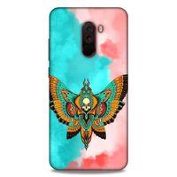 Lopard Xiaomi Pocophone F1 Uyumlu Kılıf Tattoo's (21) Koruyucu Kapak İskelet Kelebek