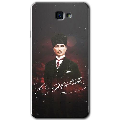 Potkal Hediye Fabrikası Samsung Galaxy J7 Prime Kılıf HD Desen Baskılı Arka Kapak - Kemal Atatürk