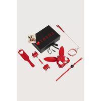 7li Deri Fantezi Kırmızı Harness Set Özel Tasarım Premium Model 800712K
